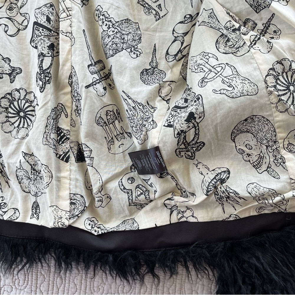 Zadig & Voltaire black Vianna Faux Fur zip jacket coat. Size Small. - Picture 4 of 15